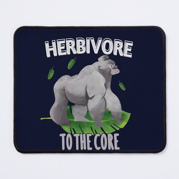 Item preview, Herbivore To The Core - Gorilla - Go Vegan designed and sold by GreenSlate.