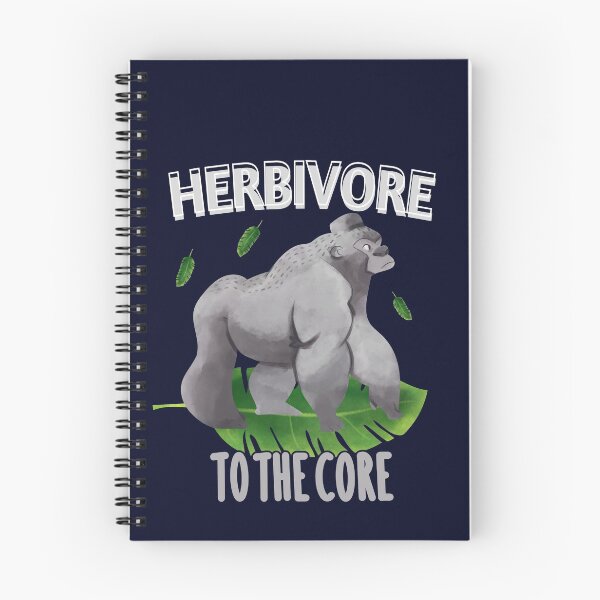 Item preview, Herbivore To The Core - Gorilla - Go Vegan designed and sold by GreenSlate.