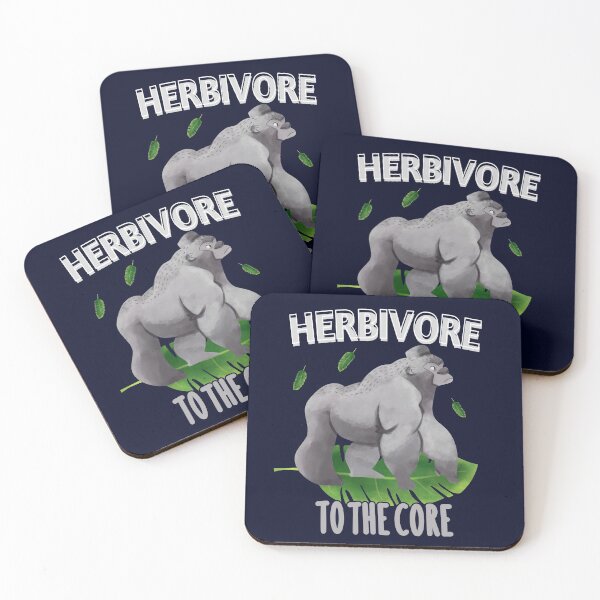 Item preview, Herbivore To The Core - Gorilla - Go Vegan designed and sold by GreenSlate.