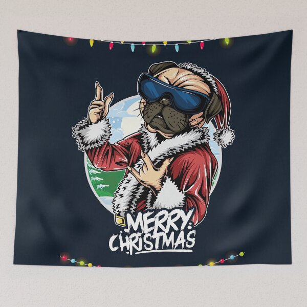 Item preview, Christmas Santa Claus Pug, Pug, Christmas, Santa Claus designed and sold by graphic-genie.