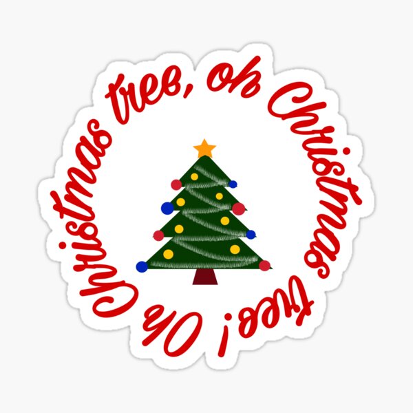 Oh Christmas Tree Stickers 1.5 Circles