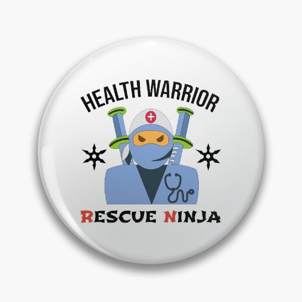 Item preview, Rescue Ninja Health Warrior For Registered Nurses - RN ER Nurse White designed and sold by Preents.