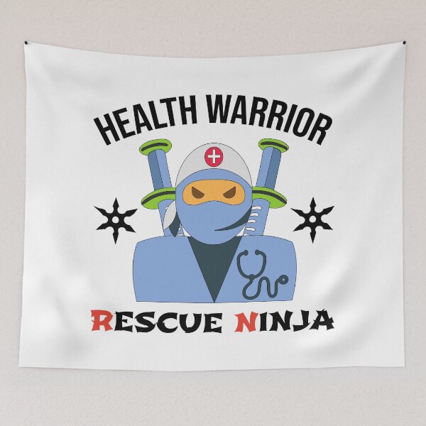 Item preview, Rescue Ninja Health Warrior For Registered Nurses - RN ER Nurse White designed and sold by Preents.