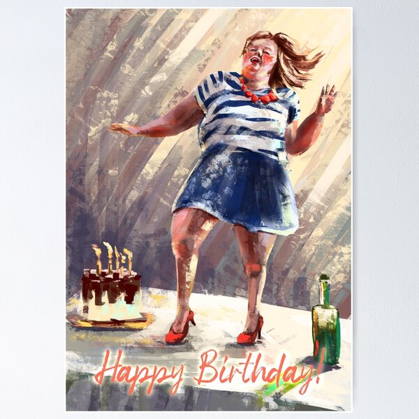 Item preview, Happy birthday funny for girls  designed and sold by Sitenkovamary.