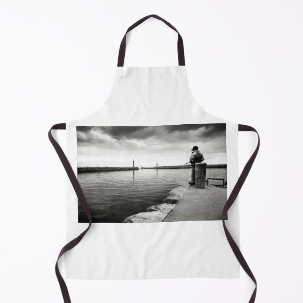 Item preview, A boy fishing in the harbour at Whitby - Yorkshire, UK designed and sold by Richard Flint.