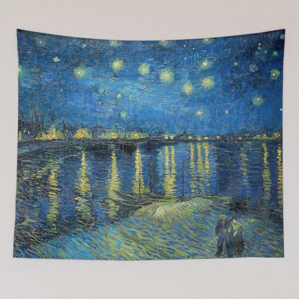 Item preview, Starry Night by Van Gogh for home decor wall Famous Fine Art designed and sold by letsaddtocart.