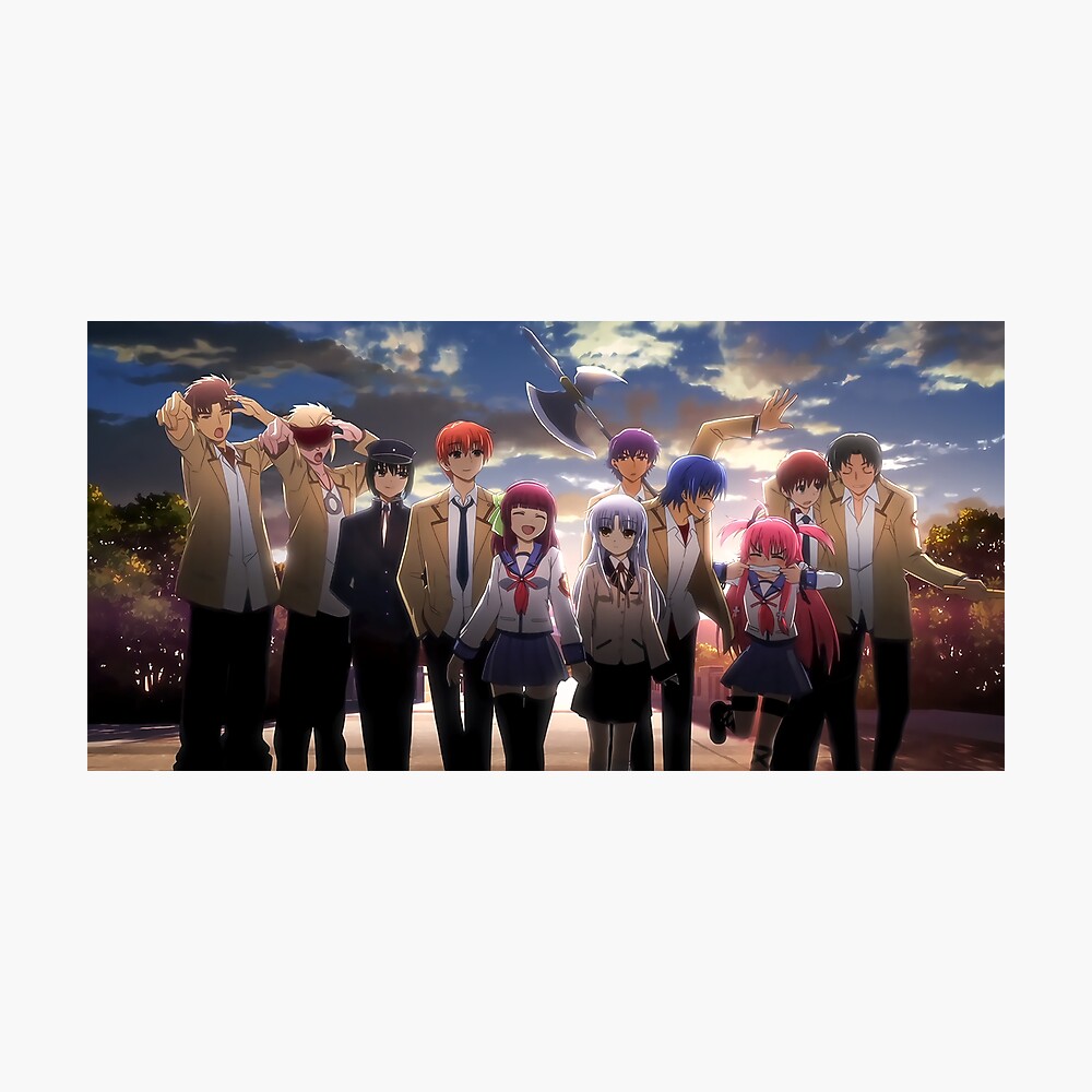 Angel Beats Group Metal Print For Sale By Cookiestyle Redbubble
