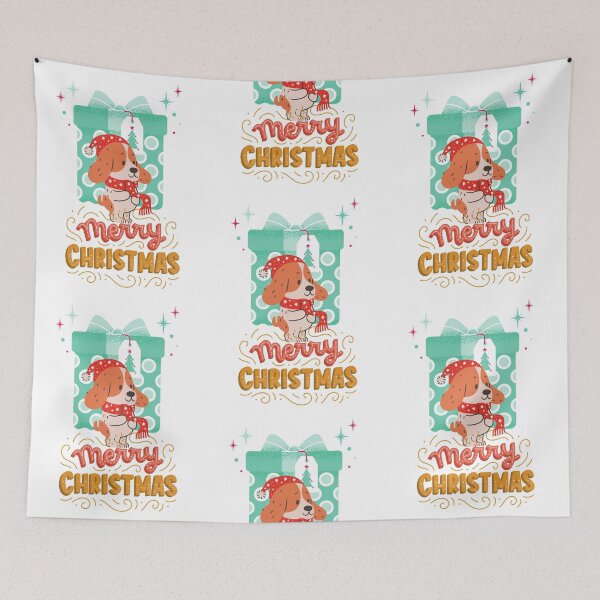 Item preview, Holiday Dog Merry Christmas designed and sold by kucingmaikan.