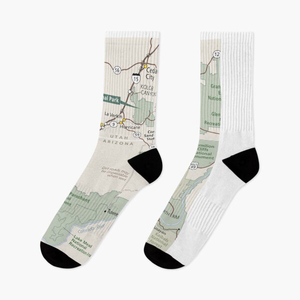 Item preview, Zion National Park Map Art with Grand Canyon Utah Bryce designed and sold by Midwest-Goods.