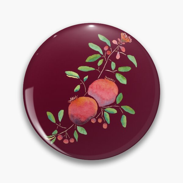 Item preview, Pomegranates on Maroon Background by MarcyBrennanArt designed and sold by MarcyBrennanArt.