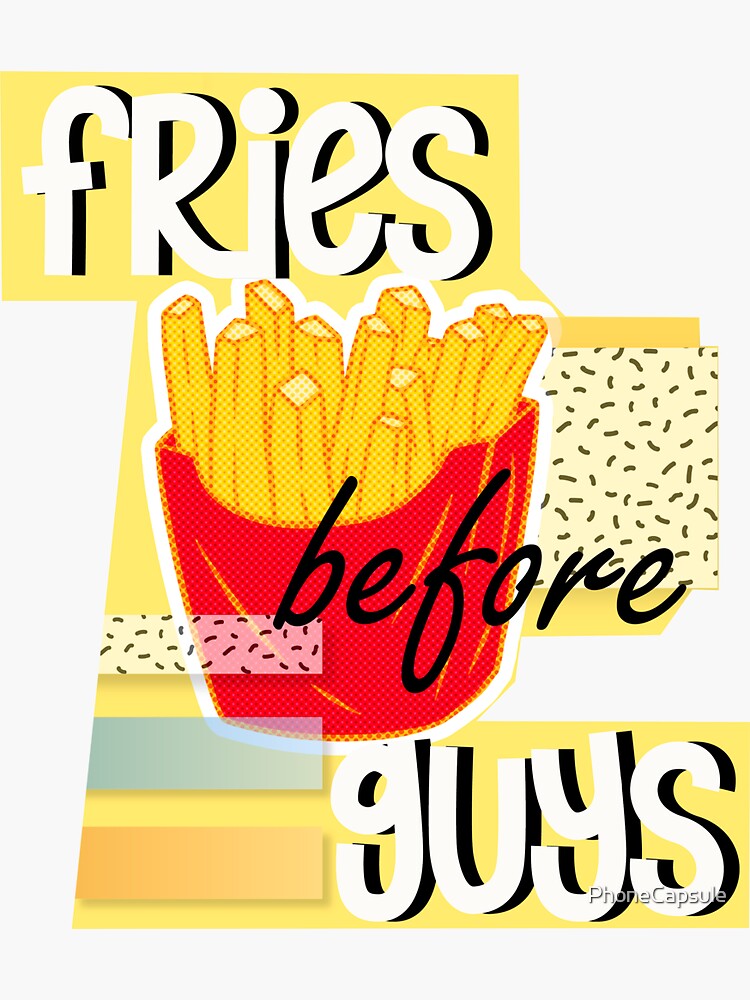 "Potato fries meme sticker" Sticker for Sale by PhoneCapsule Redbubble