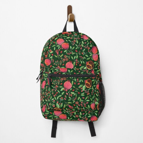 Item preview, Pomegranates on Forest Green Background by MarcyBrennanArt designed and sold by MarcyBrennanArt.