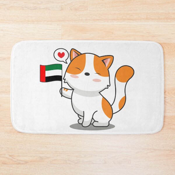 Item preview, Cute Cat Holding Uae Flag designed and sold by Luan Huynh.