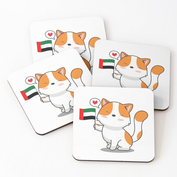 Item preview, Cute Cat Holding Uae Flag designed and sold by Luan Huynh.