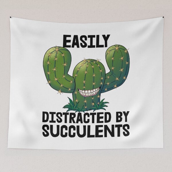 Item preview, Easily Distracted By Succulents designed and sold by Bendthetrend.