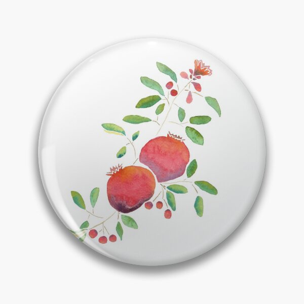 Item preview, Pomegranates on White Background by MarcyBrennanArt designed and sold by MarcyBrennanArt.