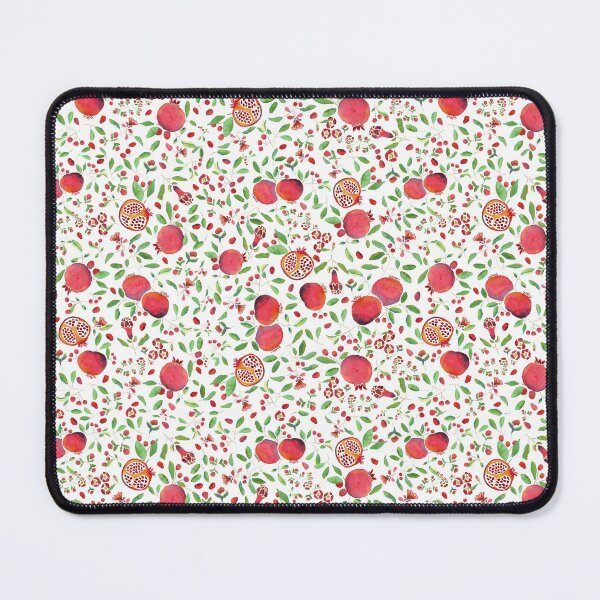 Item preview, Pomegranates on White Background by MarcyBrennanArt designed and sold by MarcyBrennanArt.