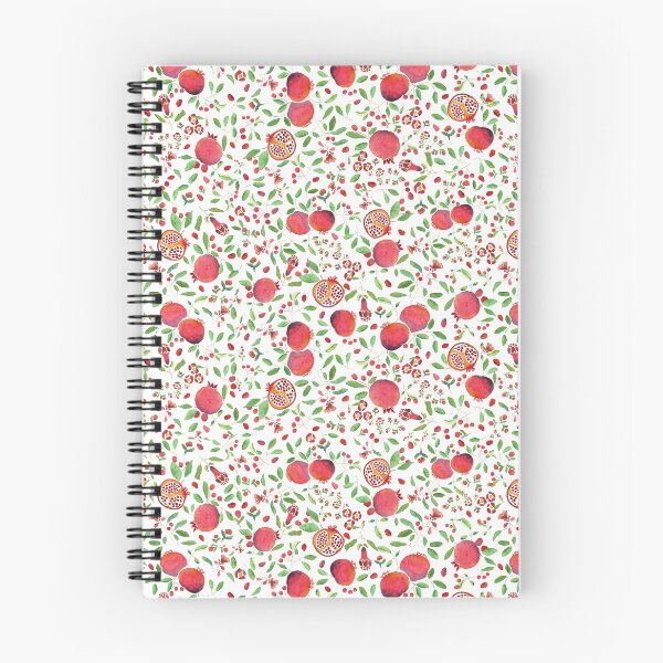 Item preview, Pomegranates on White Background by MarcyBrennanArt designed and sold by MarcyBrennanArt.