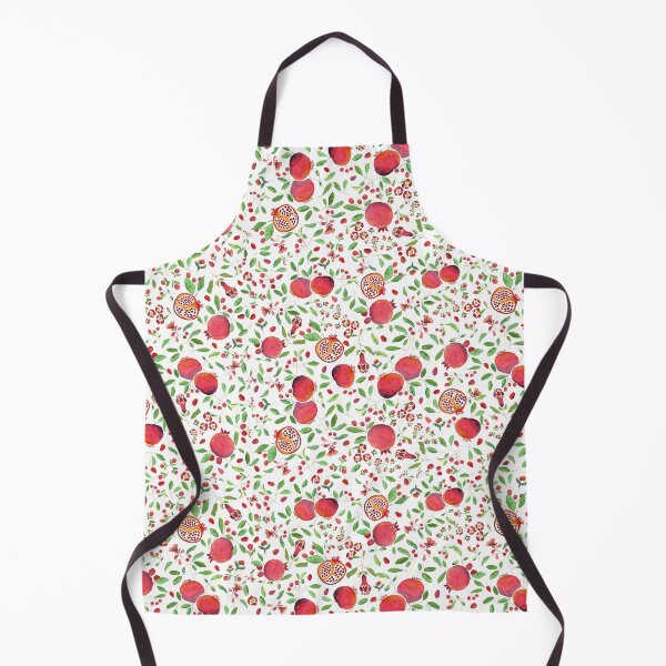Item preview, Pomegranates on White Background by MarcyBrennanArt designed and sold by MarcyBrennanArt.