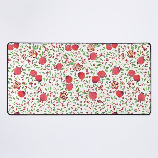 Item preview, Pomegranates on White Background by MarcyBrennanArt designed and sold by MarcyBrennanArt.