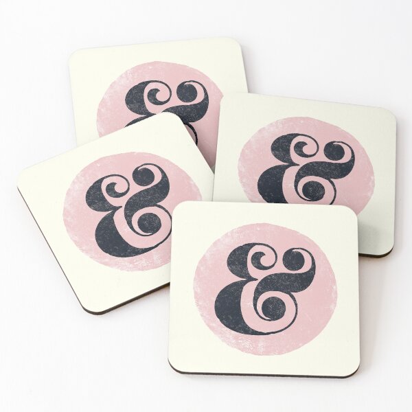 Item preview, Ampersand on Dusty Pink designed and sold by Daisy Beatrice.