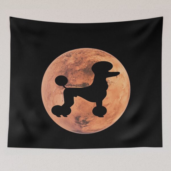 Item preview, poodle Dog Silhouette in Mars poodle lover gift designed and sold by alaechamlal.