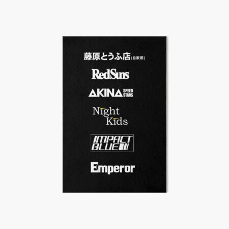 Initial D Team Logos Art Board Print