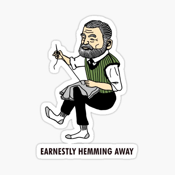 Item preview, "Earnestly Hemming Away" designed and sold by Landis Blair.