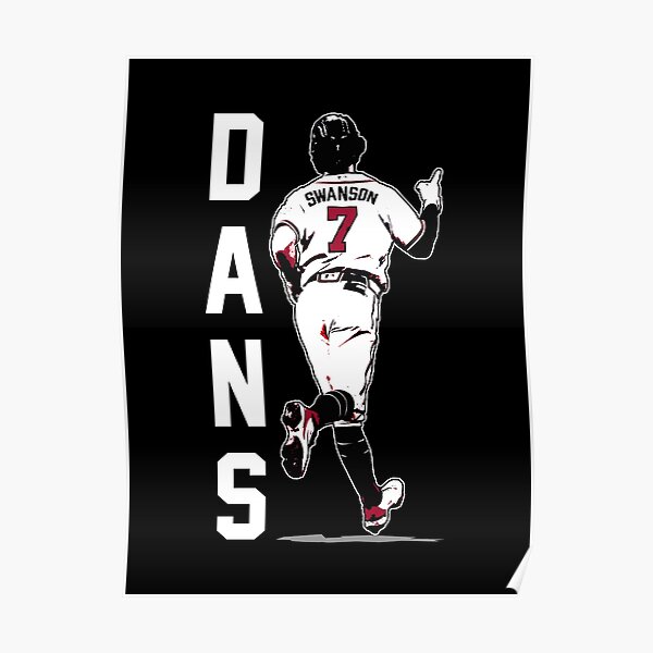 Dansby Swanson Youth Atlanta Braves Jersey - Black/White Replica