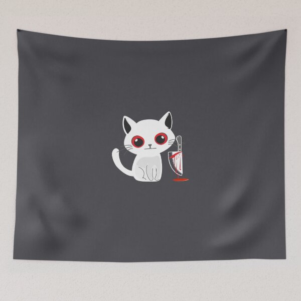 Item preview, Sweet kitty with bloody knife  designed and sold by InstaCreatives.