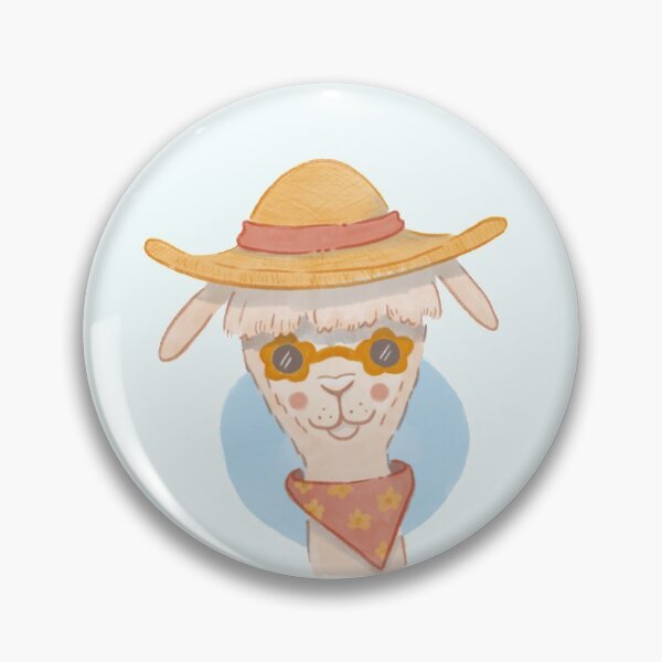 Item preview, Linda Alpaca con sombrero de paja designed and sold by 3Alpacas.