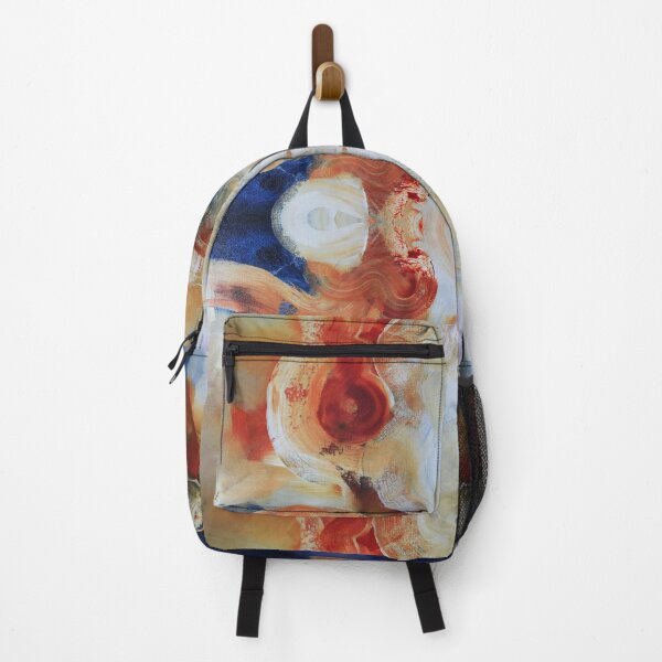 Item preview, Swirls - abstract navy blue and red orange designed and sold by AndradaArt.