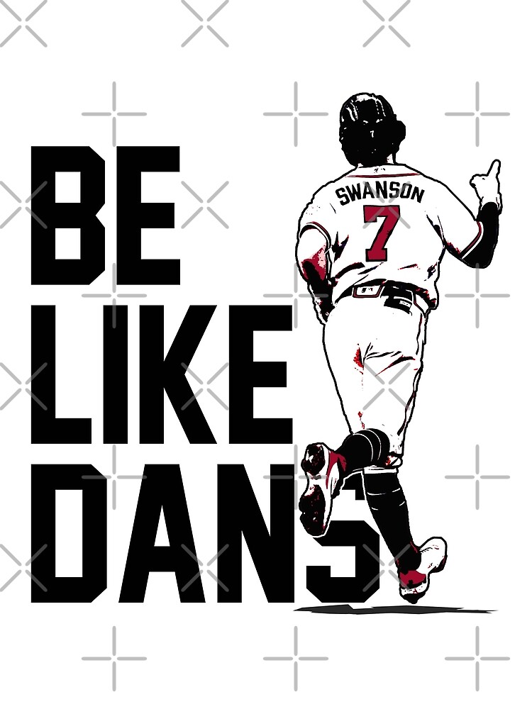 dansby swanson jersey number Sticker for Sale by madisonsummey