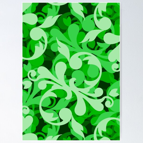 Item preview, Verdant Vines - Lush Green Floral Swirls Pattern designed and sold by DonneeCreations.