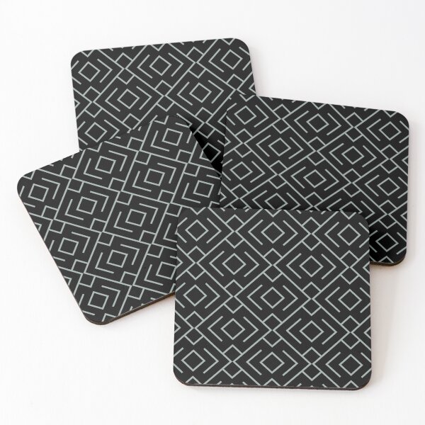 Item preview, Green and Black Modern Shape Mosaic Pattern 4 Pairs Dulux 2022 Popular Colour Fresh Foliage - Color Trends designed and sold by ColorOfTheYears.