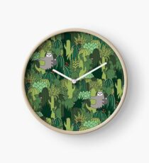 Cactus Sloth Clock