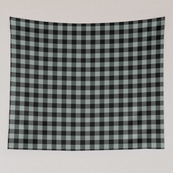 Item preview, Green and Black Buffalo Plaid Checkerboard Pattern Pairs Dulux 2022 Popular Colour Fresh Foliage - Color Trends designed and sold by ColorOfTheYears.