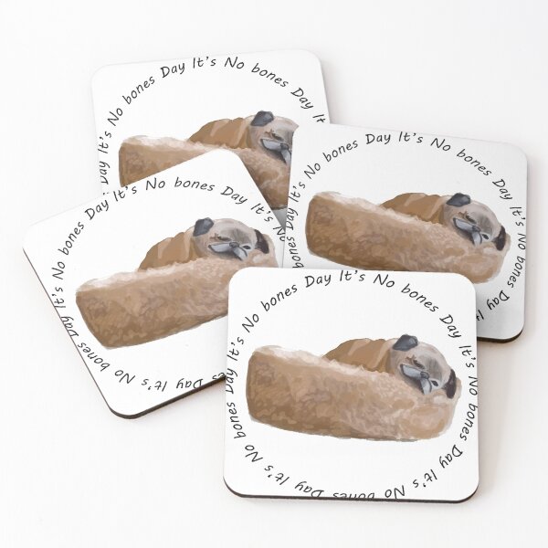 Item preview, Bones Day - Pug artwork designed and sold by Kerolos Mounir.
