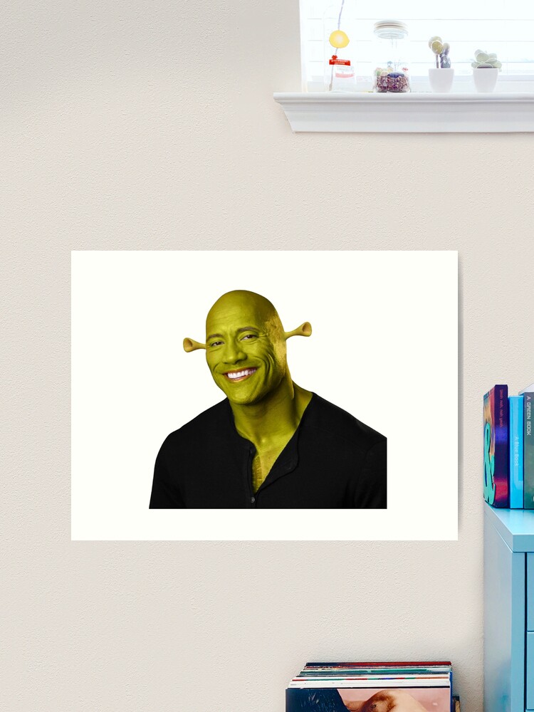 Shrek - Dwayne The Rock Johnson - Work of Art Poster for Sale by  stickrmeme