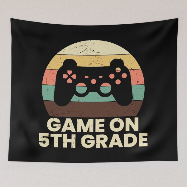 Item preview, Game on Fifth Grade - Trendy Retro Vintage Sunset Back To School Design For Students and Teachers designed and sold by Prince - Bestseller ★★★★★.