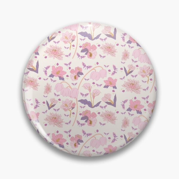 Item preview, Pink Flower and Butterfly Obsessed Pattern (floral)  designed and sold by By Roqia.