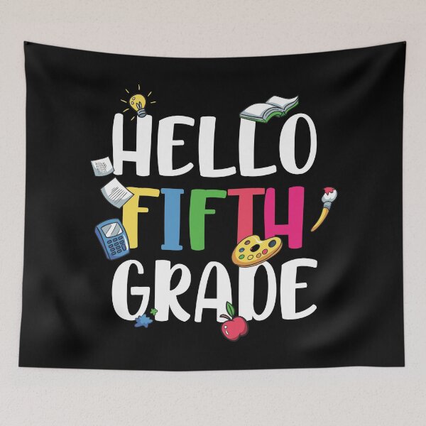 Item preview, Hello Fifth Grade - Trendy Back To School Design For Students and Teachers designed and sold by Prince - Bestseller ★★★★★.