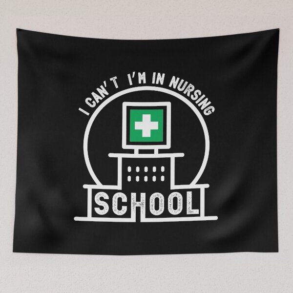 Artikelvorschau, Ich kann nicht, ich bin in der Krankenpflegeschule, lustige Krankenpflegeschule T-Shirt, Krankenpflegeschule, Geschenk für Krankenpflegeschüler, zukünftige Krankenschwester entworfen und verkauft von plussorn.