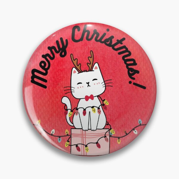 Item preview, Cute Kawaii Merry Christmas Cat designed and sold by Jennykies.