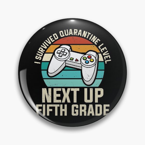Item preview, I survived Quarantine Level, Next Up Fifth Grade - Trendy  Retro Vintage Sunset Back To School Design For Students and Teachers designed and sold by Prince - Bestseller ★★★★★.
