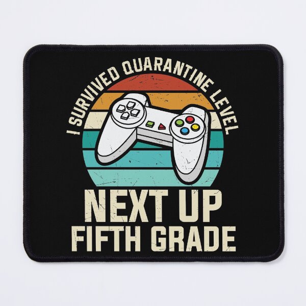 Item preview, I survived Quarantine Level, Next Up Fifth Grade - Trendy Retro Vintage Sunset Back To School Design For Students and Teachers designed and sold by Prince - Bestseller ★★★★★.