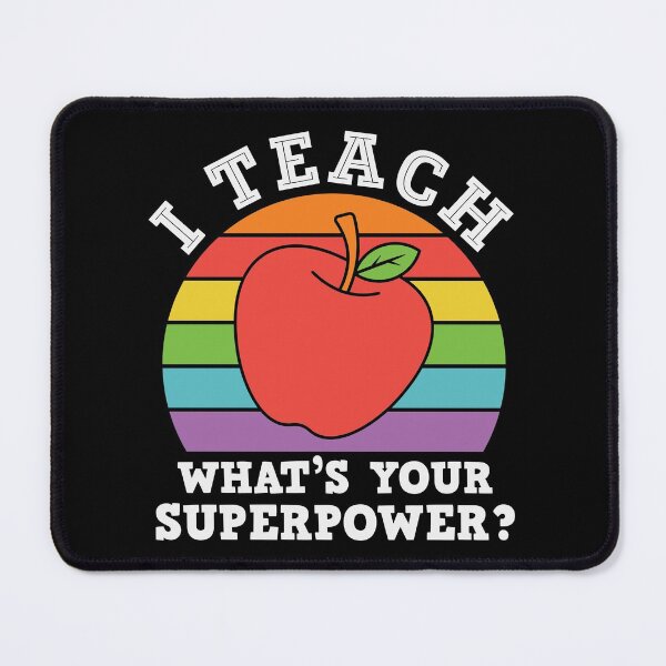Item preview, I Teach, What's Your Superpower - Trendy Retro Vintage Sunset Back To School Rainbow Design For Students and Teachers designed and sold by Prince - Bestseller ★★★★★.