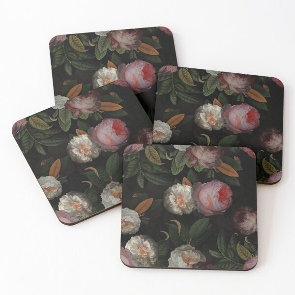 Item preview, Black Jan Davidsz. de Heem Vintage Roses Flowers Botanical Night Garden Nightgarden designed and sold by UtArt.