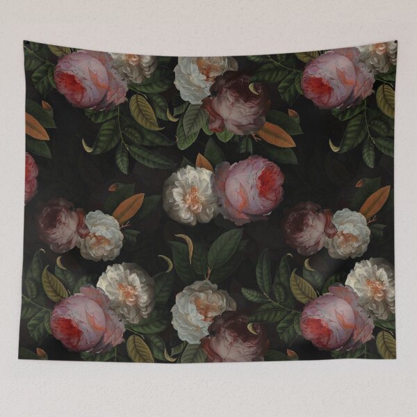 Item preview, Black Jan Davidsz. de Heem Vintage Roses Flowers Botanical Night Garden Nightgarden designed and sold by UtArt.