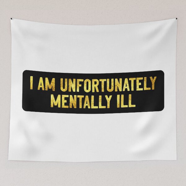 Item preview, I Am Unfortunately Mentally ill Funny Helmet designed and sold by Sour Soul.